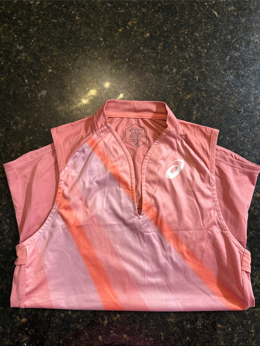 ASICS women's rose pink tennis tank top Medium